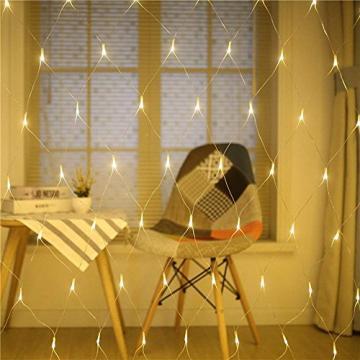 100/160/240/320er LED Lichternetz Lichtervorhang Lichterkette Warmweiß Deko Leuchte Innen und Außen Weihnachten Hochzeit mit Stecker gresonic (100LED, Dauerlicht) - 7