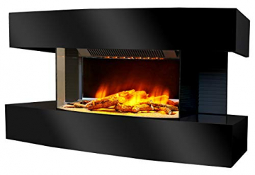 Chemin'Arte 184 Lounge Medium Elektrischer Kamin, schwarz, 82 x 21 x 42 cm - 1