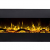 GLOW FIRE Elektrokamin mit Heizung, Wandkamin mit LED | Künstliches Feuer mit zuschaltbarem Heizlüfter: 750/1500 W | Fernbedienung (Größe M - 110 cm, Schwarz) - 1