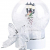 infactory Schneekugel mit Musik: Schneekugel mit singendem Weihnachtsmann, berührungsaktiv, LED-Laterne (Schneekugeln) - 2