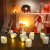 LED Teelichter, PChero 12 Stück LED Strom Kerzen Flammenlose Flackernde Kerzenlichter mit Timerfunktion Beleuchtung für Weihnachten Neujahr Feste Hause Zimmer Tisch Garten Deko [1,7 Zoll Hohe Version] - 3