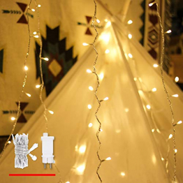 Lichterkette Strombetrieben, von myCozyLite®, 15m mit EU stecker, 100er Warmweiß LED für Innen und Außen Deko wie Weihnachten, Party, Garten, Hochzeit, Erweiterbar, mit 31V DC Transformator und Timer - 1