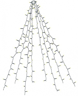 Lunartec Lichterkette Christbaum: Weihnachtsbaum-Überwurf-Lichterkette mit 8 Girlanden & 320 LEDs, IP44 (Weihnachtsbaumbeleuchtung) - 1