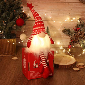 MTaoyac Weihnachten Deko Wichtel 49 cm Hoch, Schwedischen Weihnachtsmann Santa Tomte Gnom, Festliche Verpackung, Skandinavischer Zwerg Geschenke für Kinder Familie Weihnachten Freunde(2 Stücke) - 2