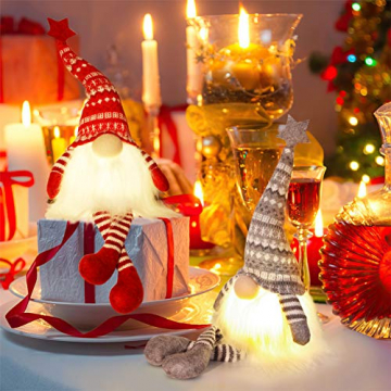 MTaoyac Weihnachten Deko Wichtel 49 cm Hoch, Schwedischen Weihnachtsmann Santa Tomte Gnom, Festliche Verpackung, Skandinavischer Zwerg Geschenke für Kinder Familie Weihnachten Freunde(2 Stücke) - 6