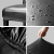 OSVINO 2er/4er Set Stuhlhussen PU Leder Stuhlbezug wasserabweisend Stretch für Haus Büro Restaurant, Schwarz 2 Stücke - 3