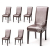 OSVINO 2er/4er Set Stuhlhussen PU Leder Stuhlbezug wasserabweisend Stretch für Haus Büro Restaurant (Braun, 6 Stücke) - 1
