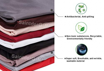 SaintderG® Stuhlhussen 4 Stück Elastische Moderne Beschützer Stuhlhussen, Hochzeit Partys Bankett Deko, bi-Elastic Spannbezug, sehr pflegeleicht und langlebig Universal (Braun, 4 Stück) - 5