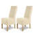 SCHEFFLER-Home Stretch Stuhlhusse Luna-Lang | 2er Set elastische Flanell Stuhlabdeckungen | Stuhlhussen Schwingstühle | Spannbezug mit Gummiband | Elegante Stuhlbezüge - 1