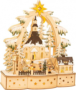 small foot 11791 Lampe Sternsinger aus Holz, Weihnachtsdeko batteriebetrieben mit LED-Beleuchtung und Weihnachtspyramide Deko, Mehrfarbig, normal - 1