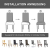 sorliva Stuhlhussen Stretch 4er Set Abnehmbarer waschbarer Stuhlbezug für das Esszimmer Moderne elastische Stuhlschutzdekoration für Büro Bankette Hochzeitsfest(Grau) - 4