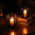Kerzenständer 2er Set, Kerzenhalter Schwarz Oval Metall Kerzenleuchter für Wohnzimmer Schlafzimmer Vintage Deko, Hochzeit Bankett Weihnachts Kerzenleuchter 14 *15.5 / 16 * 18cm - 2