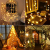 100 LED Lichterkette Außen,13 Meter Strombetrieben Lichterkette Innen Kugel mit Fernbedienung Timer, IP65 Wasserdicht Lichterkette Warmweiße für Party Weihnachten Garten und Innendeko - 3
