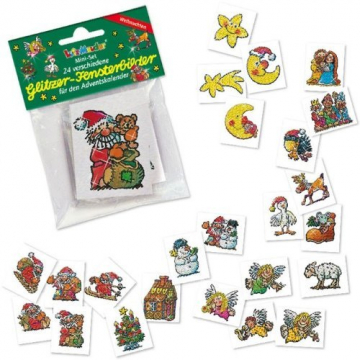 24 Fensterbilder * WEIHNACHTEN * als Advent-Deko von LUTZ MAUDER // Nikolaus Adventskalender Geschenk - 1