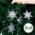 36 Stück Schneeflocken Weihnachten Deko Anhänger, Kunststoff Weihnachtsbaumschmuck Set Schneeflockendeko für Weihnachtsbaum Glitzer Christbaumschmuck Weiß - 1