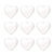 Amosfun Acrylformen Kunststoff Füllbar Teilbar Deko Herz Hänger Bastelkugel mit Aufhängeöse Hochzeit Valentinstag Hängende Dekoration 6cm 10 Stück (Transparent) - 1
