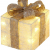Bambelaa! 3er Led Deko Geschenke Leucht Boxen Timer Weihnachts Dekoration Weihnachtsdeko Beleuchtet Deko Weihnachten (Gold) - 3