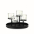 blomus -NERO- Kerzenleuchter aus pulverbeschichtetem Stahl mit Glas, moderner Kerzenhalter mit hochwertiger Verarbeitung, stilvolles Wohnaccessoire (H / B / T: 21,5 x 31,5 x 31,5 cm, Schwarz, 65558) - 2