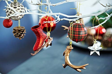 HEITMANN DECO 31er Set Christbaumkugeln Sortiment - Weihnachtsschmuck zum Aufhängen - Kunststoff Christbaumschmuck rot Natur Silber - 2