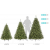 Jellywood künstlicher Weihnachtsbaum grüne Tanne, Tannenbaum Christbaum mit Metallständer:M 150cm Expressversand vor Weihnachten - 3