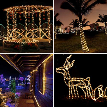 LE 10m LED Lichterschlauch 240 LEDs wasserfest Warmweiß für Innen Außen Party Hochzeit Weihnachten Dekolicht Warmweiß - 5