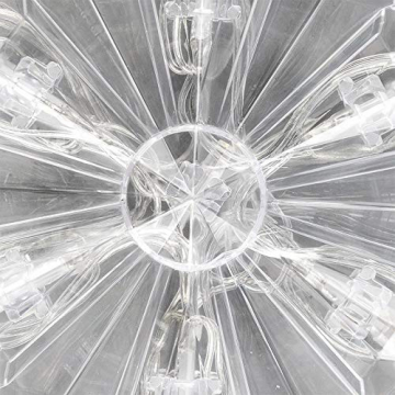 LED-Eiskristall | Stern | 23 x 20 cm | 25 LED-Lämpchen | warmweiß | indoor | transparent, klar | mit Timer-Funktion (6 Stunden AN | 18 Stunden AUS) | Fenster-Deko zu Weihnachten - 4