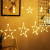 LED Lichtervorhang, Kaliwa Batteriebetriebe Lichterkette 138 LEDs Weihnachts Lichter mit 12 Sterne und LED Kugels, 2 Modi, IP44 Wasserdicht, ideal für Innenräume/Weihnachten/Partydeko (Warmweiß) - 1