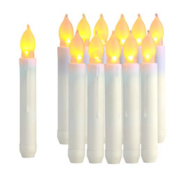 Raycare 12er Set LED Stabkerzen, Flammenlose Tafelkerzen, batteriebetrieben Harry Potter Kerzen für Muttertagsgeschenk, Party, Hochzeit, Kirche Dekorationen (MEHRWEG) - 1
