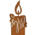 SIDCO Kerze Edelrost 3 x Rostoptik Kerzen rustikal Kerzenset Rostdeko Garten Deko - 4