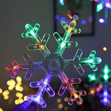 Towinle LED Lichterkette Sternen Schneeflocke Lichtervorhang 138 LEDs Led Schneeflocke Sternenvorhang mit Netzstecker 8 Lichtermodi Led Kette Weihnachten Party Fester Deko - 8