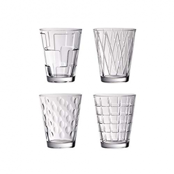 Villeroy & Boch Dressed Up Wassergläser, 4er-Set, 310 ml randvoll gemessen, Kristallglas, Klar - 1