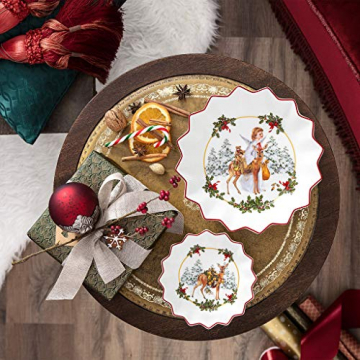 Villeroy & Boch - Toy's Fantasy Schale groß, Christkind, dekorative Weihnachtsschale aus Premium Porzellan, 24 x 24 x 4.5 cm, bunt/rot/weiß - 2
