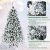 COSTWAY 180/225cm Künstlicher Weihnachtsbaum mit Schnee und warmweißen LED-Leuchten, Tannenbaum mit Metallständer, Christbaum PVC Nadeln, Kunstbaum Weihnachten Klappsystem (180cm) - 4