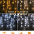 Eisregen Lichterkette Außen,ECOWHO 360 LEDs Erweiterbar Eiszapfen Lichtervorhang,11 Modi und Timer,Warmweiß Kaltweiß Lichterkette Außen Wasserdicht Weihnachtsbeleuchtung für Weihnachten（8.85x0.9m） - 2