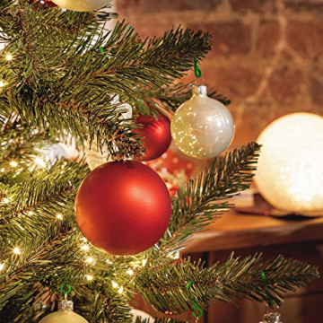 FairyTrees Weihnachtsbaum künstlich NORDMANNTANNE Edel, Material PU und PVC, inkl. Holzständer, FT25-180 - 4