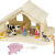 Holztiger Puppenhaus mit Weihnachtsstern (ohne Figuren, ohne Bäume) - 3