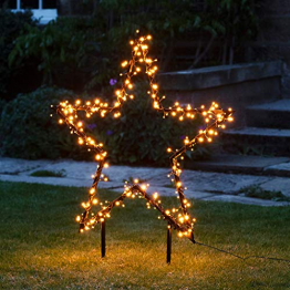 Lights4fun 255er LED Cluster Stern Silhouette warmweiß Weihnachtsbeleuchtung Außen 31V - 1