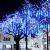 Meteorschauer Regen Lichter, 480 LEDs 50cm 10 Röhren Meteorschauer Lichterkette Außen, IP65 Wasserdichte Schneefall Lichterkette, Fallende Lichter für Außen balkon Garten Weihnachten Dekoration - 1