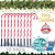 Surakey Festive LED Lichterkette - 10 Stück Weihnachten Beleuchtete Zuckerstangen Lichter Weihnachtsweg Marker, für Garten Dekoration, Gartenstecker Balkon Weihnachtsbeleuchtung Deko Außen - 2