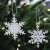 36 Stück Schneeflocken Weihnachten Deko Anhänger, Kunststoff Weihnachtsbaumschmuck Set Schneeflockendeko für Weihnachtsbaum Glitzer Christbaumschmuck Silber - 2