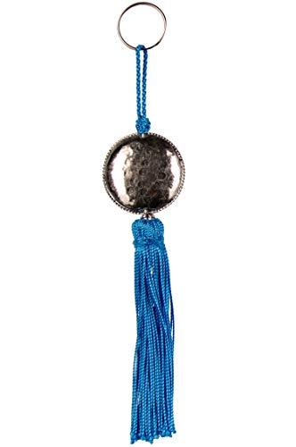 4er Set Orientalische Schlüsselanhänger 18cm (1) | Marokkanische Christbaumschmuck als Dankeschön Geschenke | Quasten mit Schlüsselring als Taschenanhänger Deko Anhänger für Auto Handy Rucksack - 3