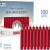Brubaker 100er Pack Baumkerzen Wachs - Weihnachtskerzen Pyramidenkerzen Christbaumkerzen - Dunkelrot - 2