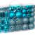 Brubaker 101-teiliges Set Weihnachtskugeln mit Baumspitze Blau Christbaumschmuck - 1
