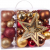 Brubaker 50-teiliges Set Weihnachtskugeln mit Baumspitze - Christbaumschmuck aus Kunststoff in Rot Gold Braun - 2