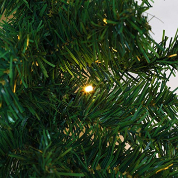 Casaria Weihnachtsgirlande 10m geschmückt 160 LEDs Girlande inkl. Deko Weihnachten Innen Außen IP44 Tannengirlande weiß - 4