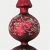 Christbaumdoppelspitze rot matt mit Dekor, 33 cm - 1