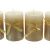 Dekoleidenschaft Wachs-Kerze Champagner, 4er Set, Creme & Gold, Ø 6 cm, Stumpenkerzen mit Langer Brenndauer, Kerzenset - 2
