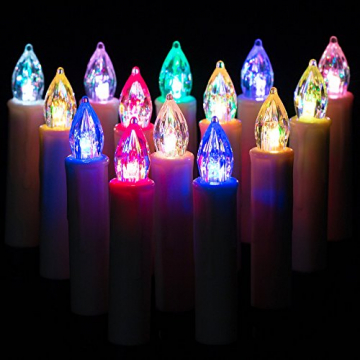 Deuba 30x LED Weihnachtsbaumkerzen kabellos bunt inkl. Batterien Fernbedienung Timer Weihnachtskerzen Christbaumkerzen - 8