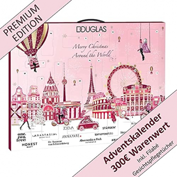 DOUGLAS Adventskalender 2021 Beauty -Premium EDITION- Frauen + Mädchen Kosmetik Advent Kalender , 24 Kosmetik Geschenke Wert 300 €, Pflege Frau, Adventkalender Damen - 1