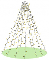 Elegear Lichterkette Weihnachtsbaum Christbaumbeleuchtung mit Ring 400 LEDs 10 Stränge IP44 Weihnachtsbaum-Überwurf-Lichterkette Weihnachtsbeleuchtung Lichterkette für Weihnachtsbaum von 150cm-300cm - 1
